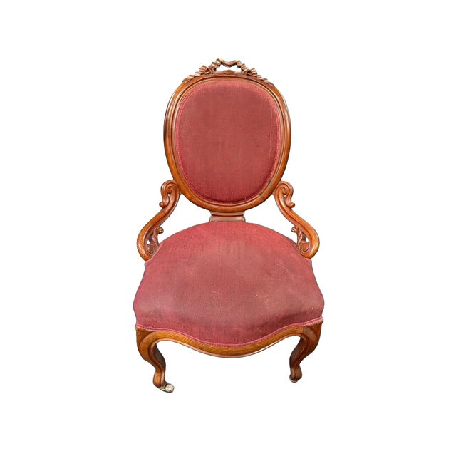 Napoleon III Chairs with Oval Medallion Backs, 1860s, Set of 2 For Sale - Image 3 of 6