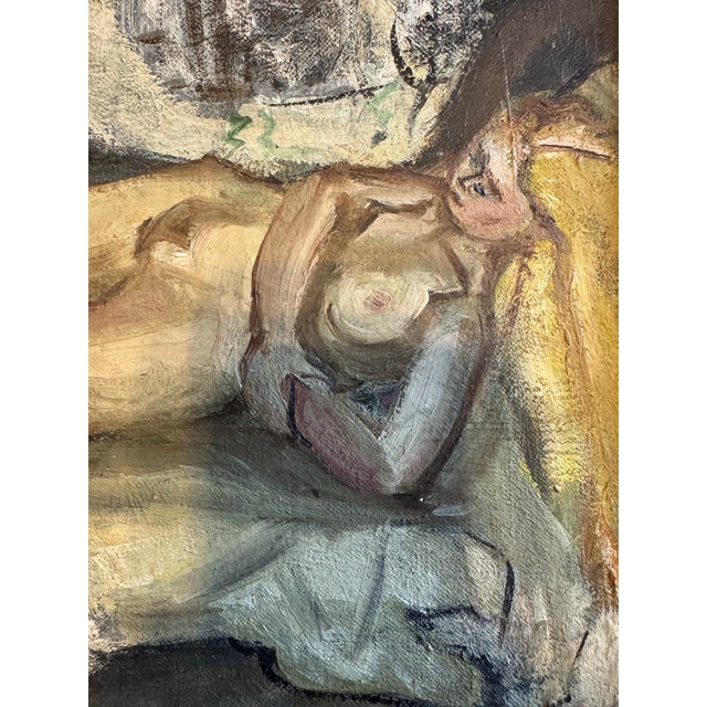 Constance Levene 1960 Figurative Nude Oil Painting — American (20th Century) For Sale - Image 4 of 6