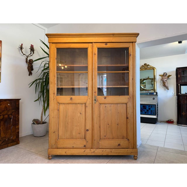 Antique Farmhouse Display Cabinet For Sale - Image 16 of 16