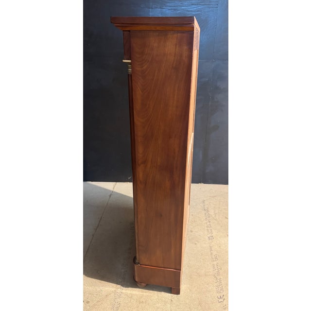 Wood Tall French Empire Chest of Drawers, 1840 For Sale - Image 7 of 18