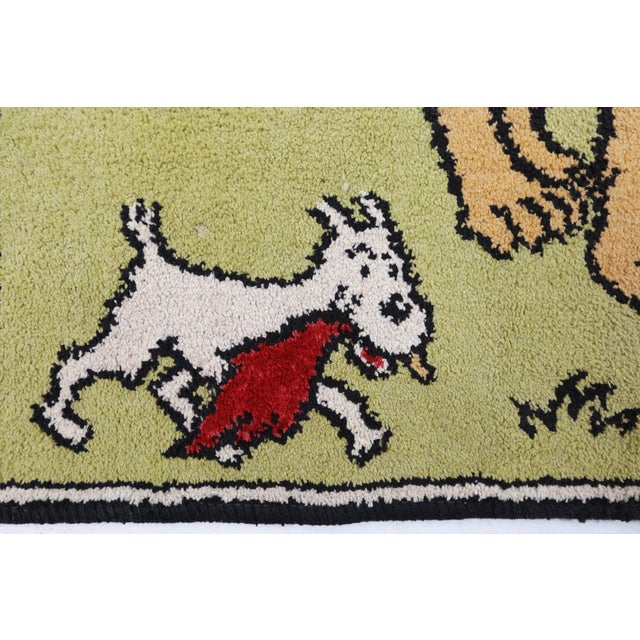 Mid-Century Modern Rug Tintin in Africa, Belgium, 1950s For Sale - Image 3 of 10