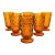 Cubist Amber Glass Iced Tea Tumblers - Set of 6 - Whitehall by Colony For Sale
