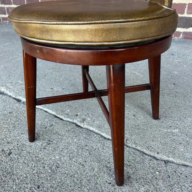 Mid Century Modern Swivel Chair Vanity Dunbar Style For Sale In Cleveland - Image 6 of 10
