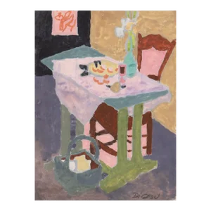 'Interior' by Victor Di Gesu, Paris, Louvre, Salon D'Automne, Los Angeles County Museum of Art, San Francisco Art Assocation, Carmel