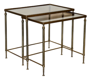 Vintage Brass Nesting Tables, 1970s, Set of 2