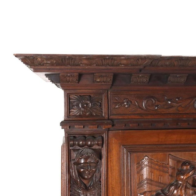 Antique Italian Cupboard in Walnut For Sale - Image 4 of 16