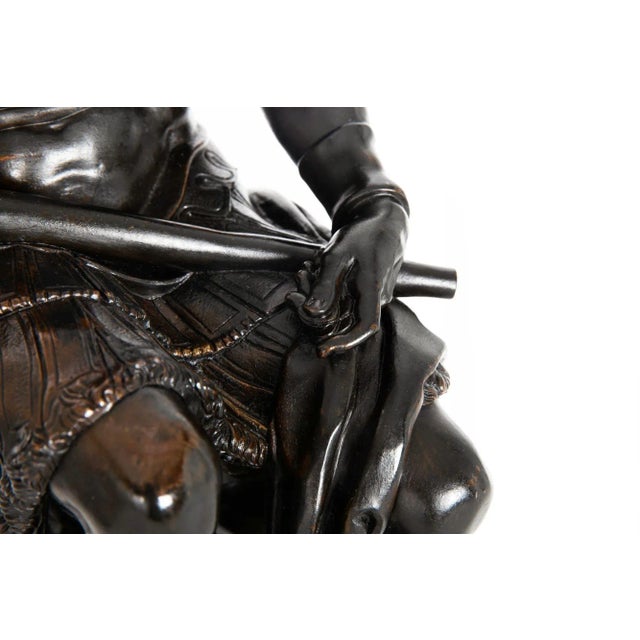 Grand Tour Bronze Sculpture Giuliano De Medici After the Antique, 19th Century For Sale - Image 12 of 12