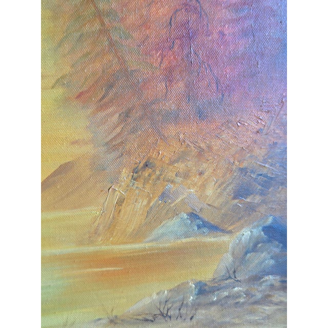 Wood Carol Kimball Original Oil Painting Vintage Landscape Framed 21x17 For Sale - Image 7 of 10