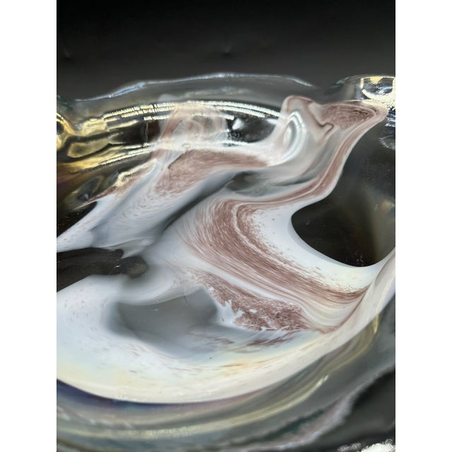 Glass Vintage Iridescent Glass Bowl by Hans Jürgen Richartz for Mathildenhütte, 1970s For Sale - Image 7 of 16