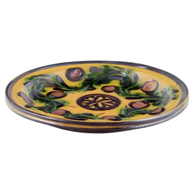 Danish Plate in Ceramic with Floral Motif from Kähler, 1930s For Sale - Image 9 of 9
