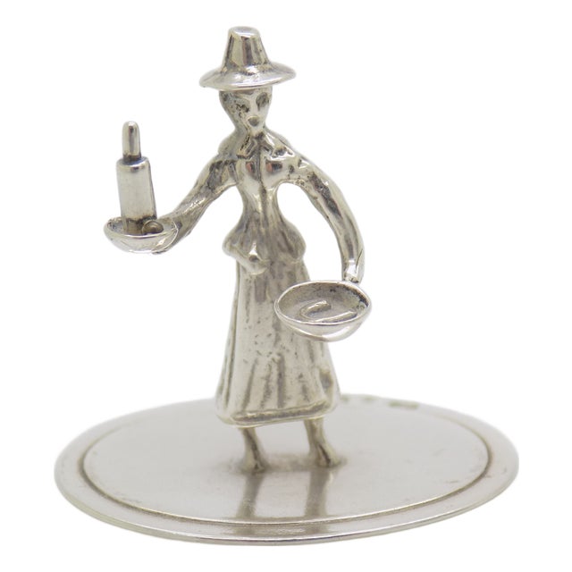 Vintage Dutch Handmade Silver Quaker Figurine, 1978 For Sale