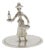 Vintage Dutch Handmade Silver Quaker Figurine, 1978 For Sale