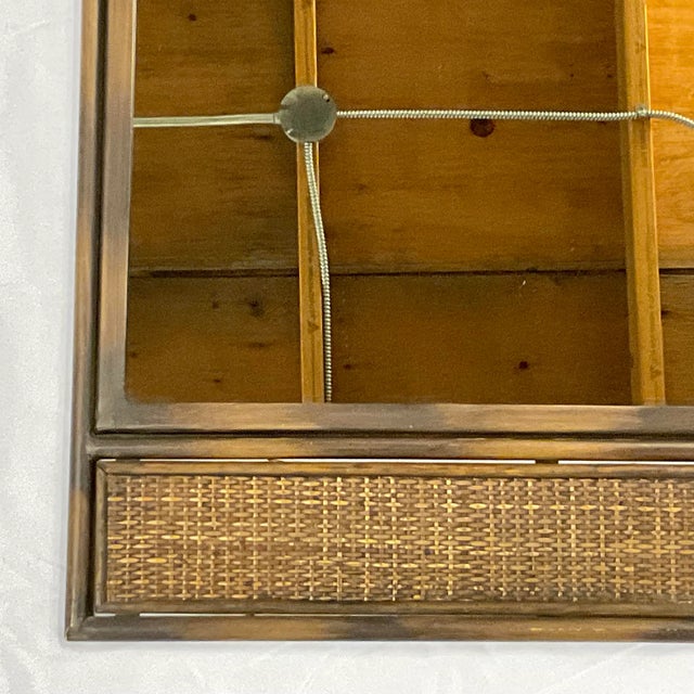 1980s Mid-Century Ming Style Chinoiserie Metal Faux Bamboo Wall Mirror For Sale - Image 6 of 10