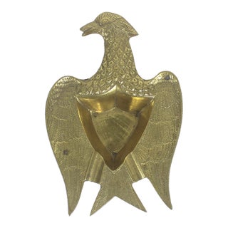 Vintage Brass Bird Eagle Ashtray For Sale