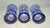 Blue Vintage Elaborate Cut to Clear Crystal Glass Czech Cobalt Blue Shot Glasses - Set of 3 For Sale - Image 8 of 11