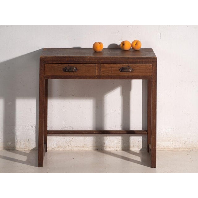 Brown Vintage Japanese Console Table in Wood, Japan, 1930 For Sale - Image 8 of 11