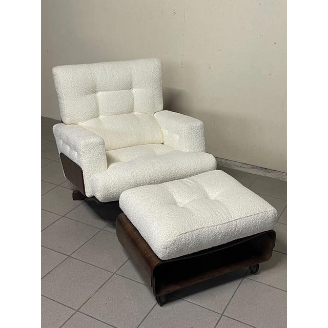 Model 401 Armchair with Footrest by Menilio Taro for Cinova, 1964 For Sale - Image 9 of 18