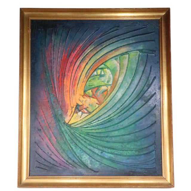 Jackson Pollock 1960's Abstract Acrylic on Board by Eugene Winters For Sale - Image 4 of 17