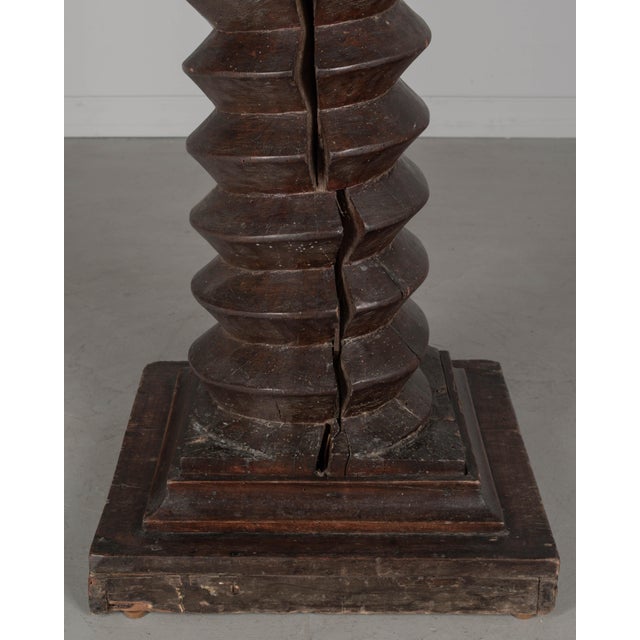 18th Century French Wooden Wine Press Screw Pedestal For Sale - Image 10 of 14