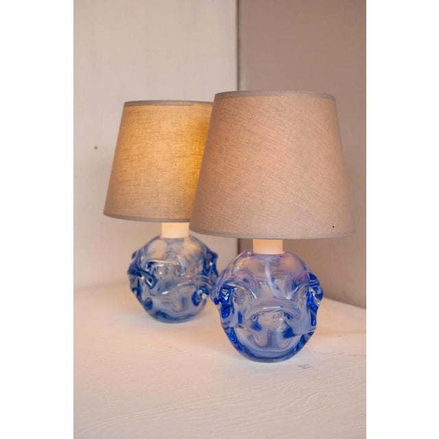 Mid-Century Modern Table Lamps in Blue by Börne Augustsson for Åseda, Sweden, Set of 2 For Sale - Image 5 of 12