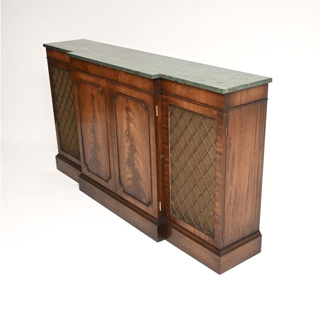 1930s Marble Top Grill Front Sideboard, 1930s For Sale - Image 5 of 10