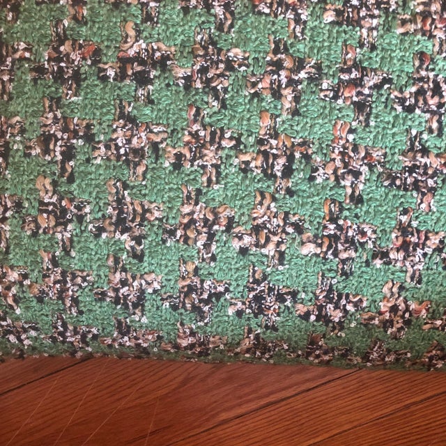 Boho Chic Contemporary Green, Beige & Black Bolster Pillow For Sale - Image 3 of 6