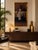 Striking 1970s vintage cityscape acrylic painting on canvas, signed Franco at the lower right. The composition features a...