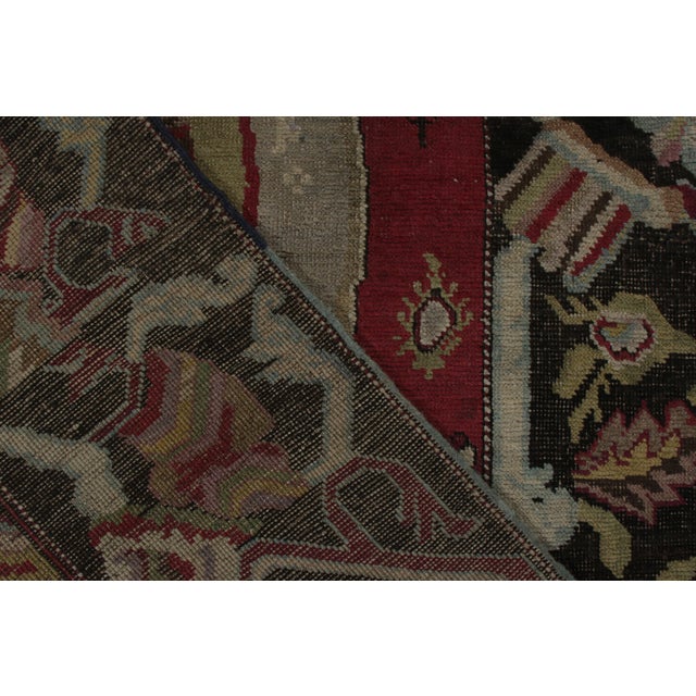 Textile Antique Karabagh Rug With Rose Cartouches and Ornate Black Border - Rug & Kilim For Sale - Image 7 of 7