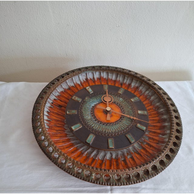 Vintage German Wall Clock by Silberdistel, 1970s, in Very Good conditions. Designed 1970 to 1979 This piece has an...