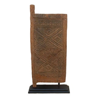 Rustic Beautifully Carved Bandiagara Diamond Door For Sale
