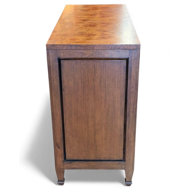 Transitional Chest With Silver Leaf and Burl Veneers For Sale - Image 3 of 12