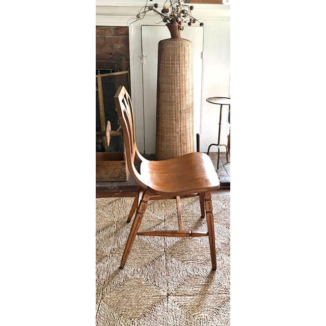 Wood Early Bentwood European Arts and Crafts Chair With a Carved Back Splat For Sale - Image 7 of 12