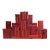 Decorative Books - Vintage Orchard Book Wall - Set of 75 Red Books For Sale