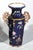Mason's Ironstone Mason's Ironstone Mazarine Blue Garniture of Three Vases, Polychrome Flowers Circa 1820–1830 For Sale - Image 4 of 6