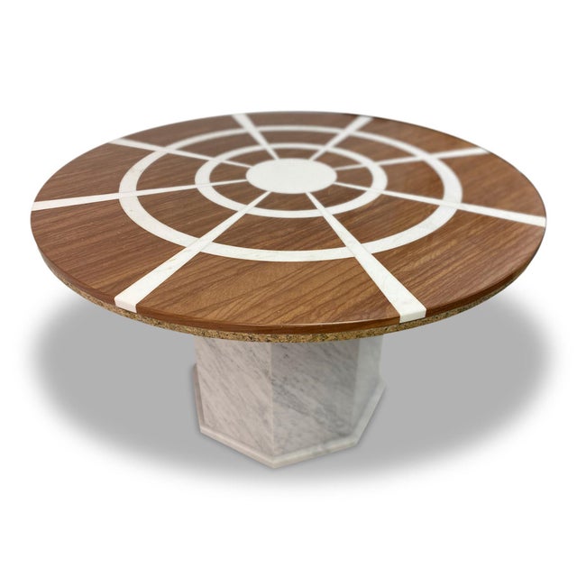 Vintage Red and White Marble Dining Table, 1970s For Sale - Image 16 of 16