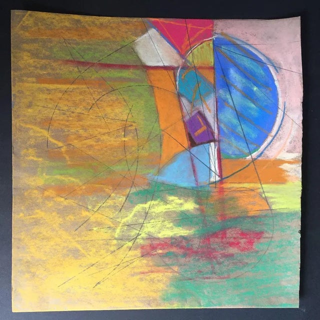 2010s Spinnaker an Original Pastel by Erik Sulander 13 X 14 on Paper For Sale - Image 5 of 5