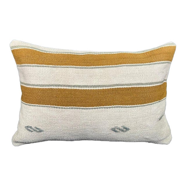 Turkish Hemp Pillow Cushion Natural Beige Brown Cushion Cover 16x24 For Sale