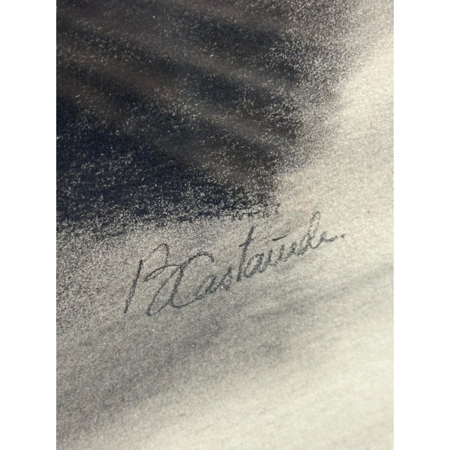 Figurative Expressive Charcoal Figurative Drawing by B. Castaneda For Sale - Image 3 of 3