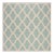 Coastal Indoor Outdoor Rug Aqua & Cream 6'7" Square For Sale
