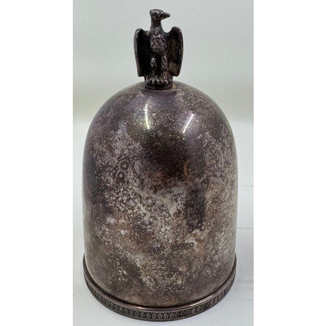 Silver Art Deco Silver Plate & Bakelite French Cigarette Holder Crested With Eagle 1920s For Sale - Image 8 of 11