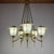 Vintage Art Deco Glass and Brass Chandelier from Maison Arlus, France 1950s For Sale - Image 10 of 18