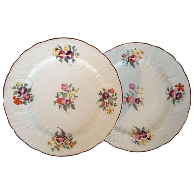 Early 19th Century English Coalport Porcelain Plates with Floral Sprig Decoration - A Pair For Sale - Image 10 of 10