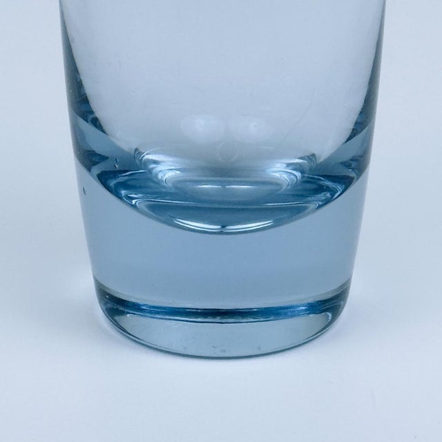 Holmegaard Original Blue Glass Vase by Per Lütken for Holmegaard, Denmark, 1960s For Sale - Image 4 of 17