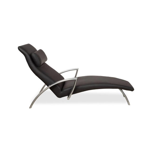 Black and Anthracite Upholstered Model 2600 Chaise Lounge by Rolf Benz For Sale - Image 9 of 13