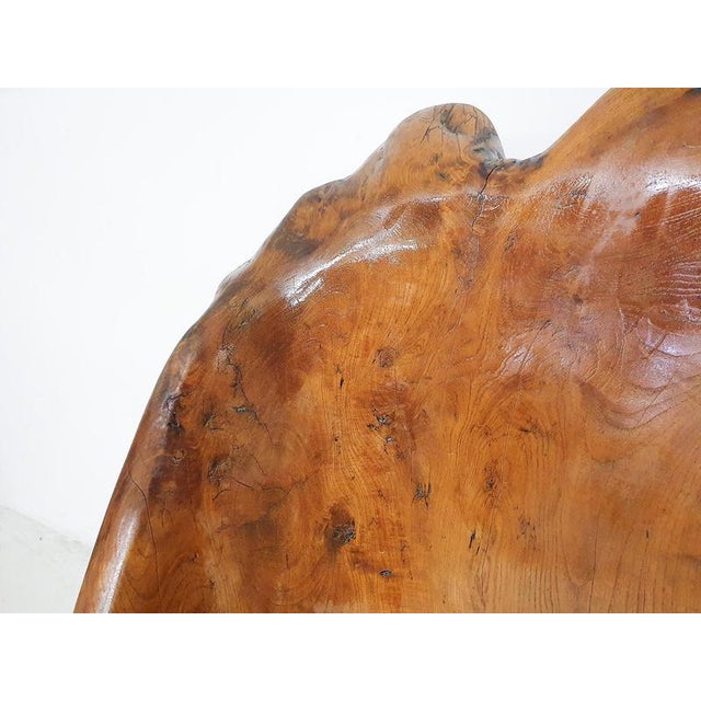 Hand-Carved Wooden Tree Trunk Chair, 1970s For Sale - Image 4 of 7