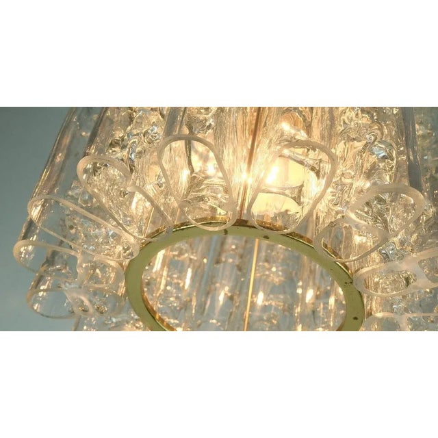 Mid-Century Modern Mid-Century Pendant Light Chandelier with 16 Glass Tubes from Doria Leuchten, 1960s For Sale - Image 3 of 11