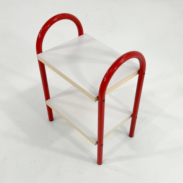 Coral Tubular Side Table, 1970s For Sale - Image 4 of 8
