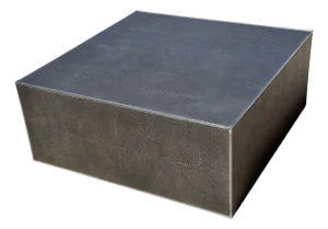 Restoration Hardware Shagreen Leather Square Coffee Table