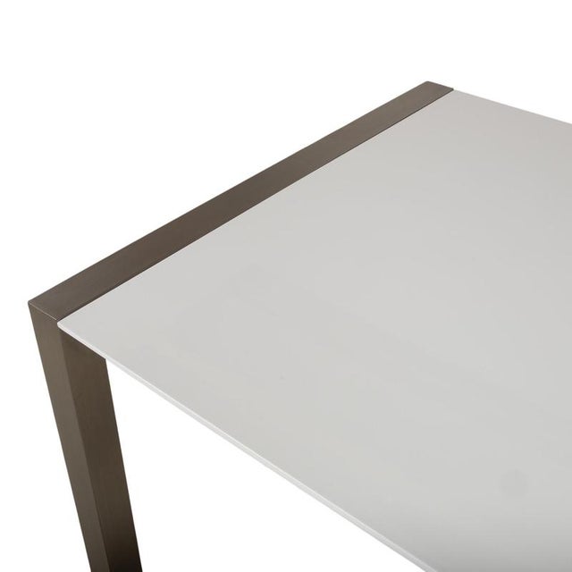 White Kristalia Sushi Wooden Dining Table in White and Silver For Sale - Image 8 of 13