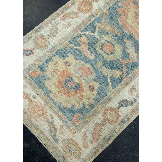Turkish Turkish Oushak Runner Rug 2'4" x 5'8" #17449 For Sale - Image 3 of 8